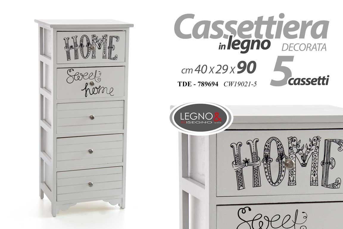 Cassettiera in legno