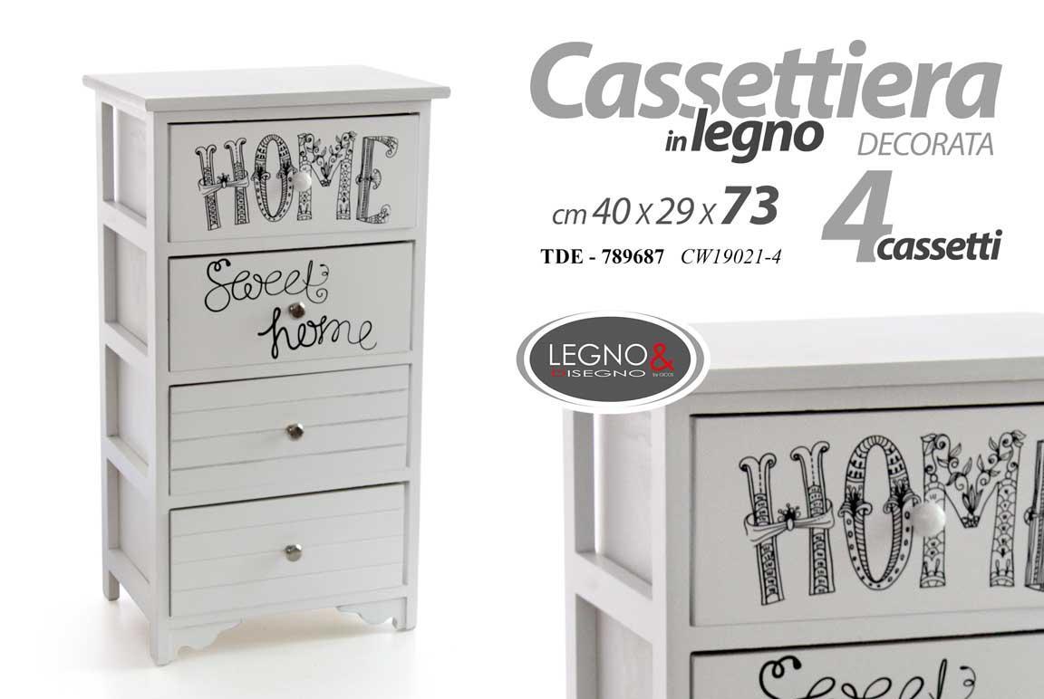 Cassettiera in legno