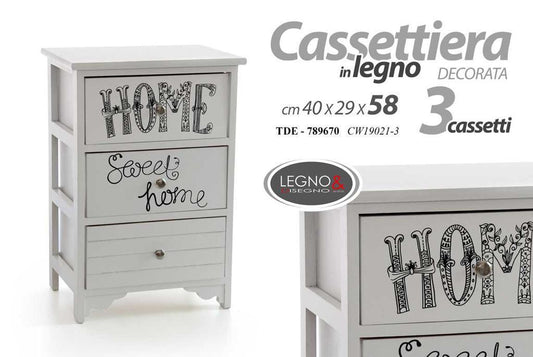 Cassettiera in legno