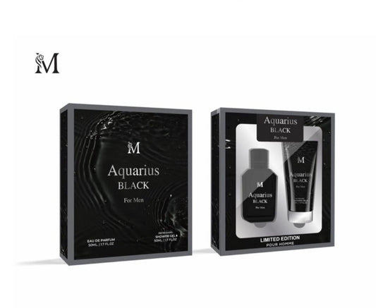 Acquarius Black Profumo da uomo + gel doccia